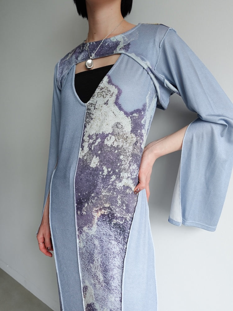 Art Print Layered Dress|アートプリントレイヤードドレス – MARTE Art Print Layered Dress|アートプリントレイヤードドレス – MARTE