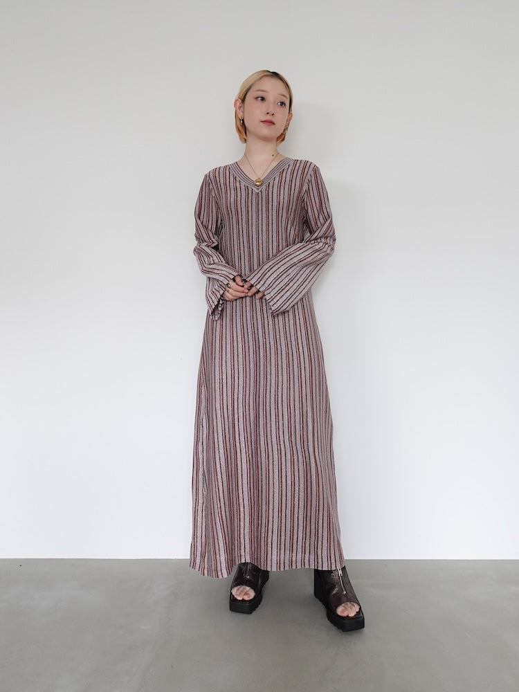 Striped Glitter Dress｜ストライプラメドレス – MARTE