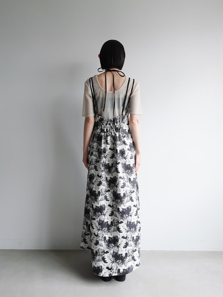 sahara Design Strap Jacquard Dress Fブラック Design Strap Jacquard Dress｜デザインストラップジャガードドレス