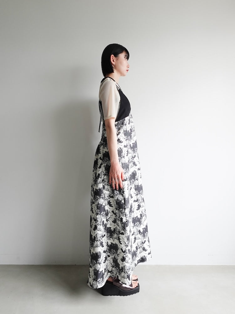 Design Strap Jacquard Dress｜デザインストラップジャガードドレス