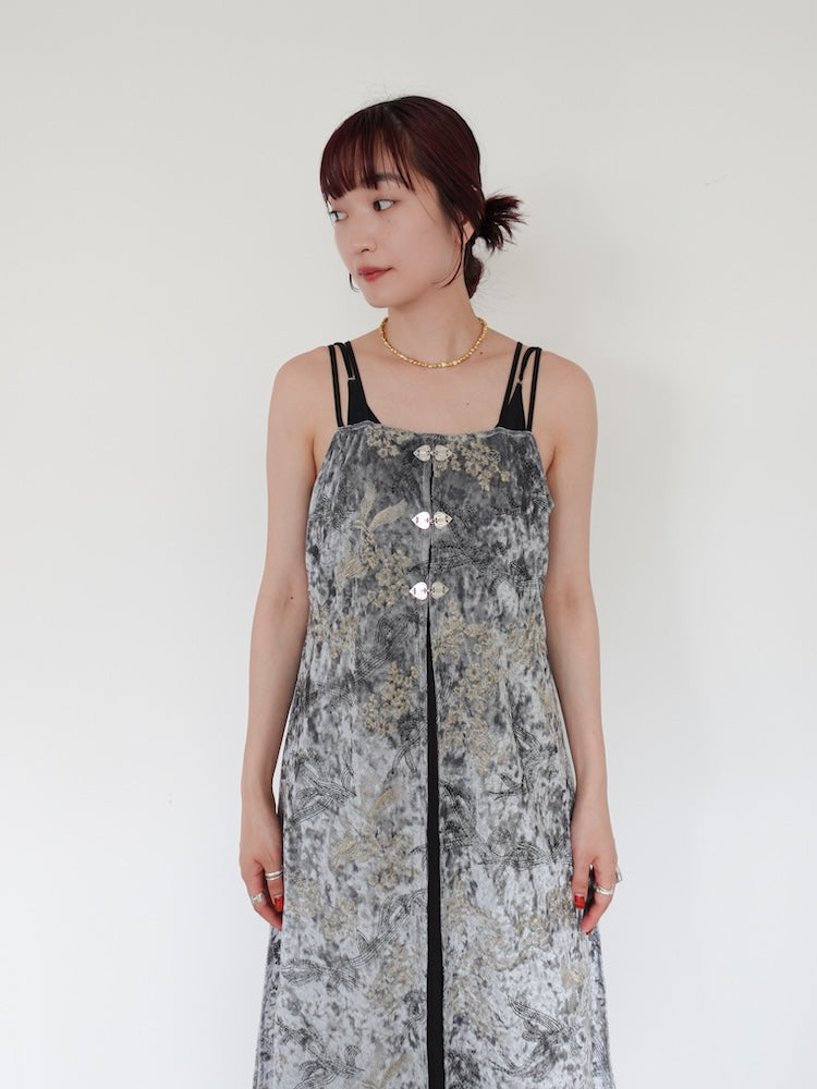 Velour Embroidery Layered Dress｜ベロア刺繍ドレス – MARTE