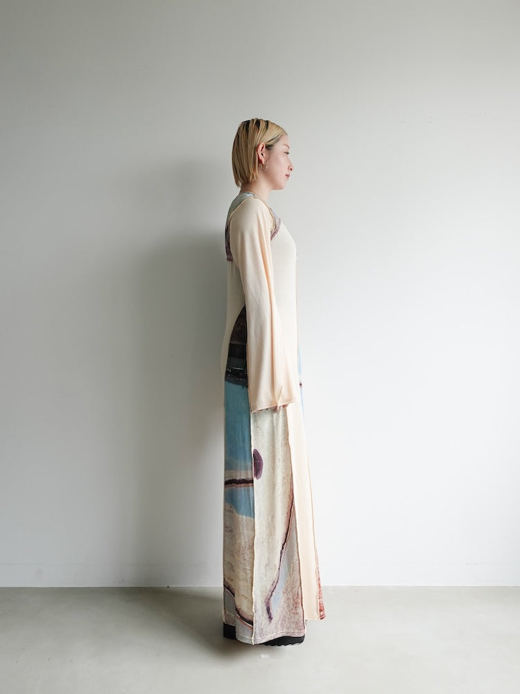 Art Print Layered Dress｜アートプリントレイヤードドレス – MARTE