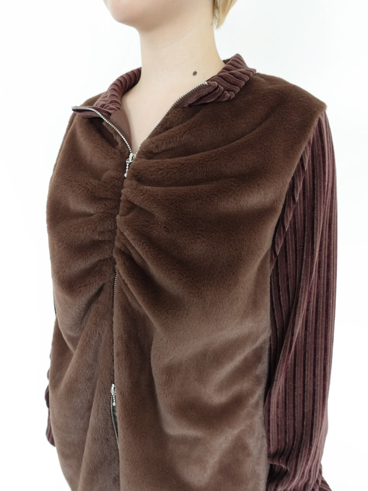 Fur Docking Zip Top｜ファー×コーデュロイトップス – MARTE