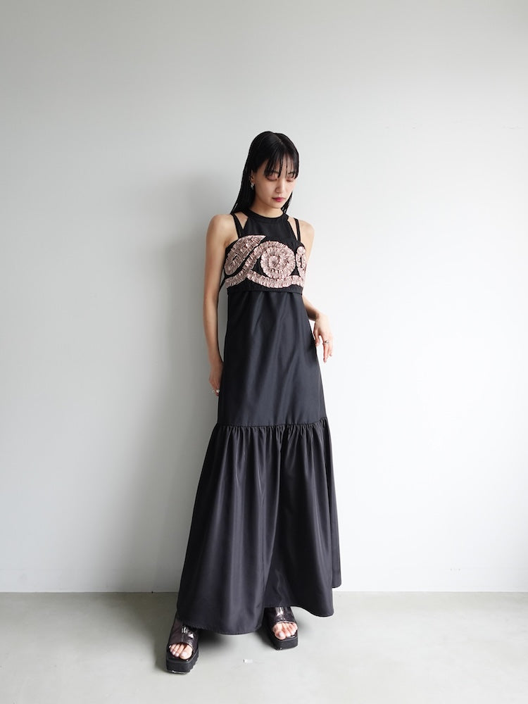 sahara ギャザーテープビスチェ ブラック×ゴールド Gathering Tape Bustier｜キャザリングテープビスチェ – MARTE