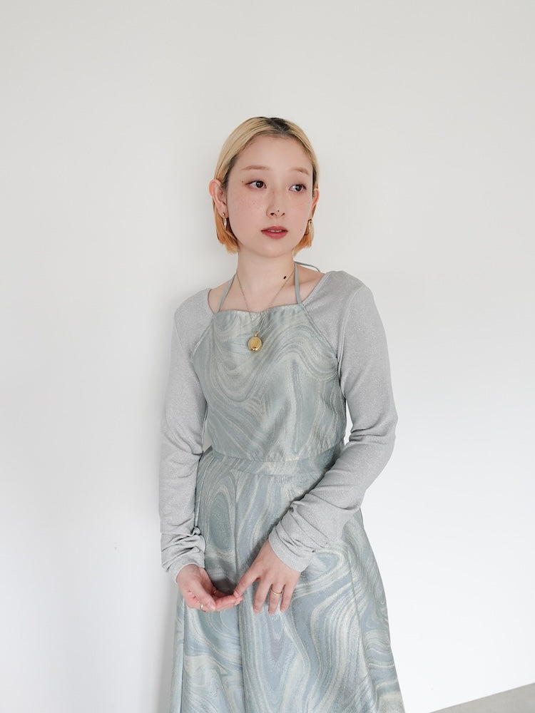 Marble Jacquard Bustier|背中開きマーブル柄ビスチェ – MARTE Marble Jacquard Bustier|背中開きマーブル柄ビスチェ – MARTE