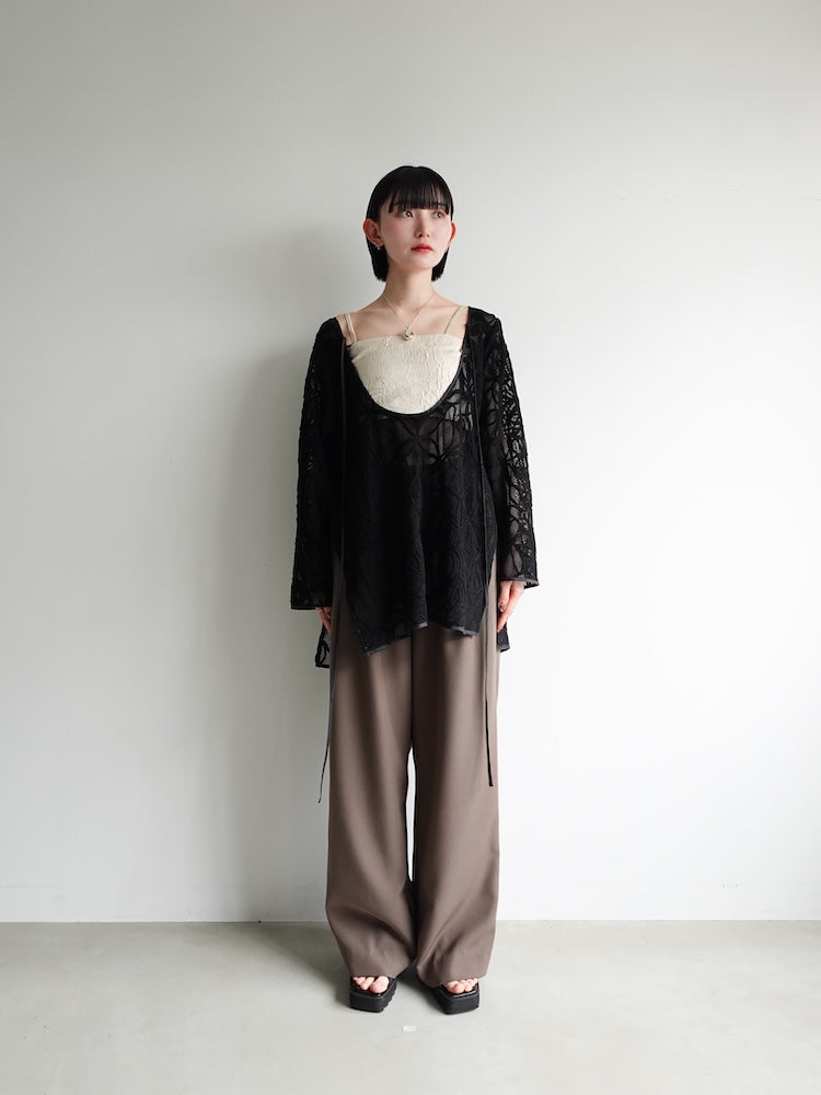 トップス shahara 2way Cord Embroidery Top トップス shahara 2way Cord Embroidery Top EMBROIDERED
