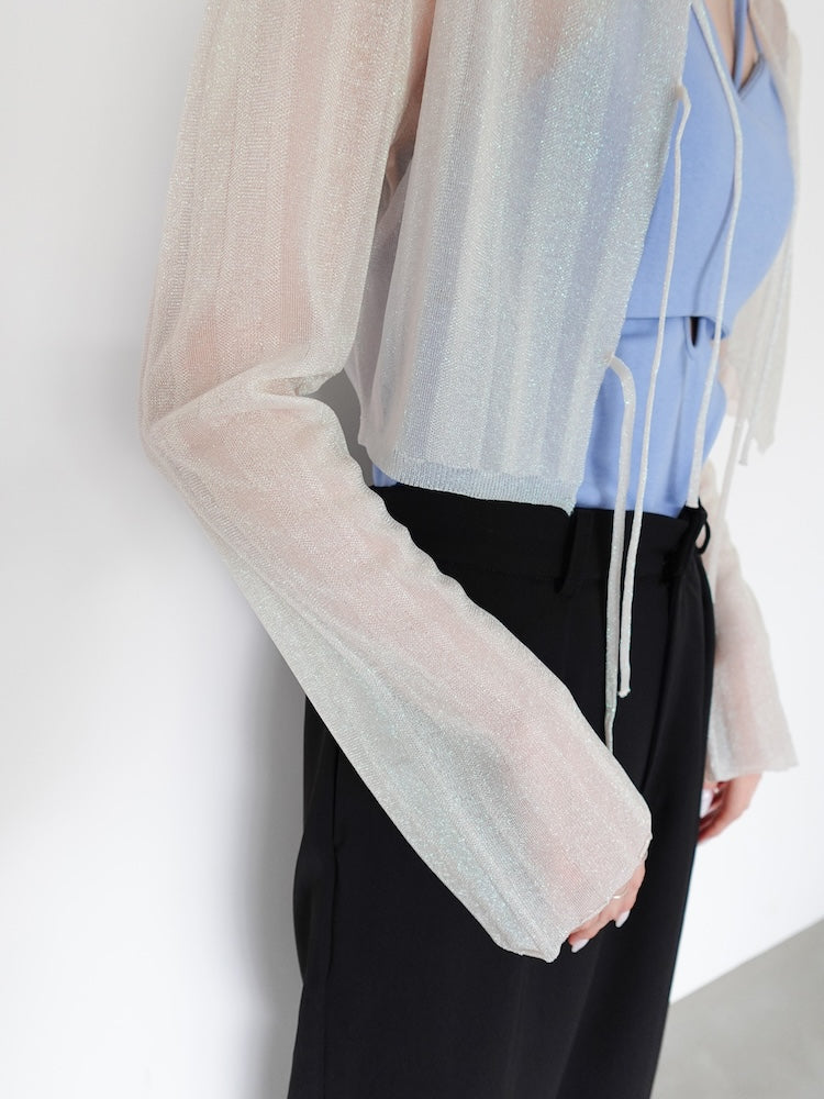 Glitter Sheer Cardigan｜グリッターシアーカーディガン – MARTE