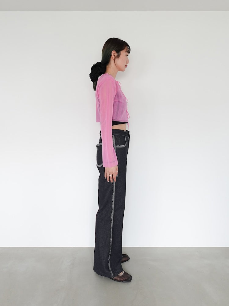 sahara Glitter Sheer Cardigan サハラ　カーディガン Glitter Sheer Cardigan/ギャザーシアーカーディガン