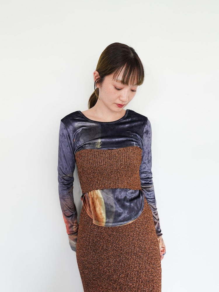 Litmus herprada Bustier シャーリングビスチェ Litmus herprada Bustier シャーリングビスチェ