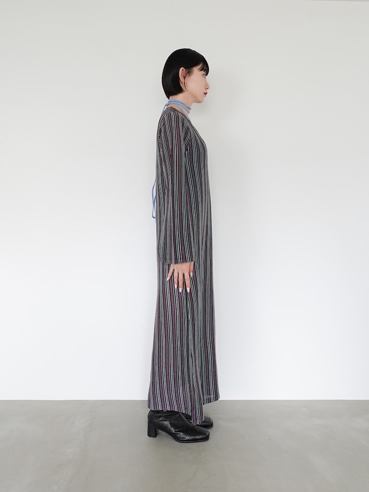 Striped Glitter Dress｜ストライプラメドレス – MARTE