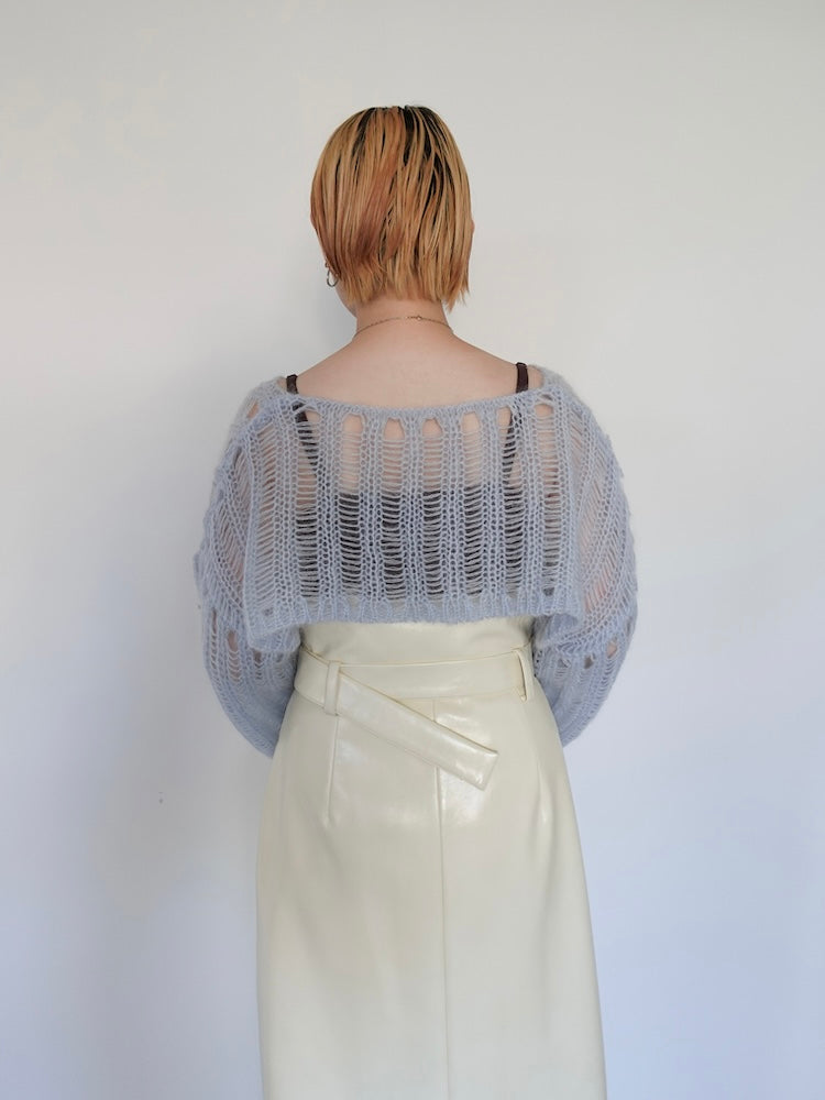 Kid Mohair Cropped Knit Pullover｜ショート丈モヘアニット – MARTE