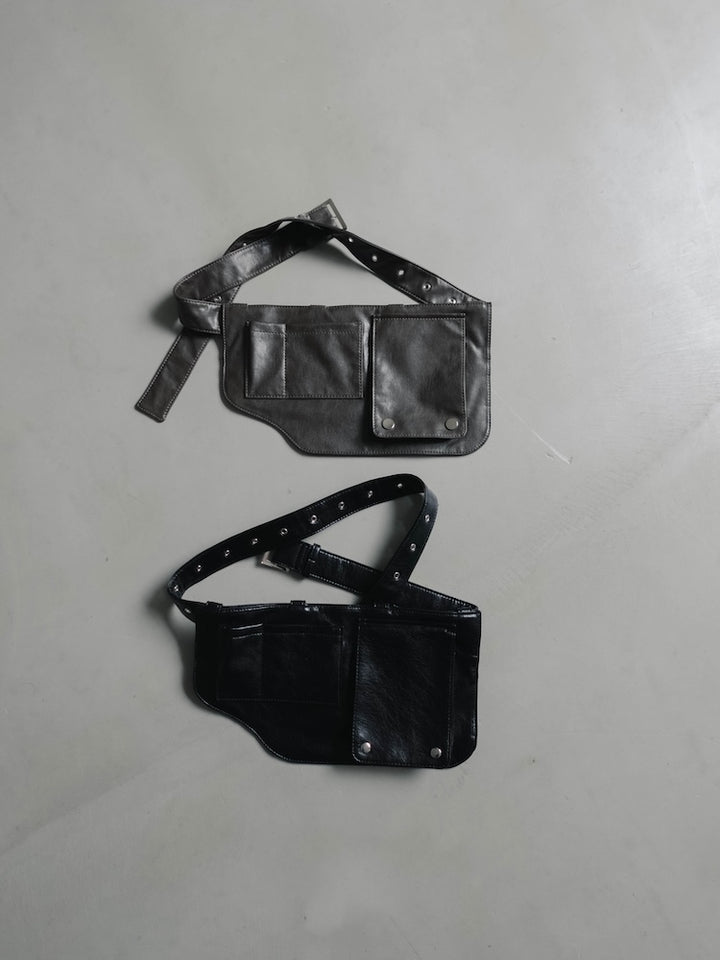Faux Leather Belt Body Bag