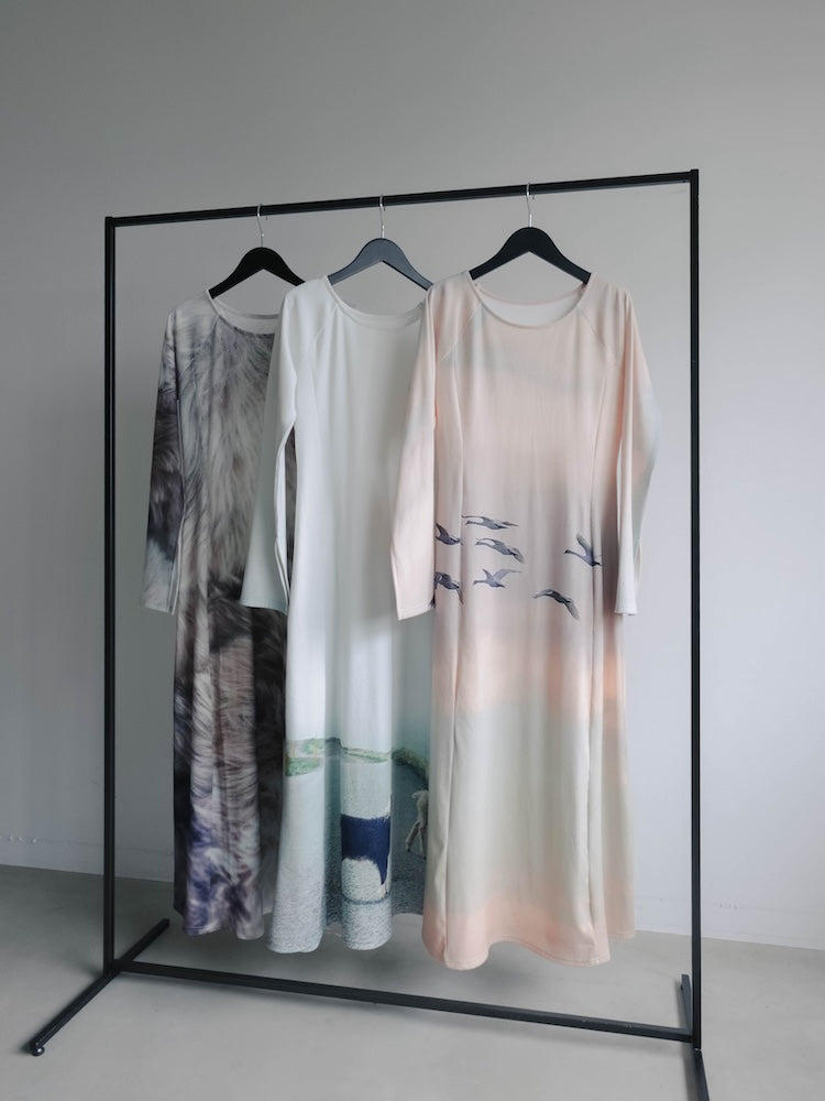 【10月24日(土) 12:00発売開始】Rib Landscape Art Dress