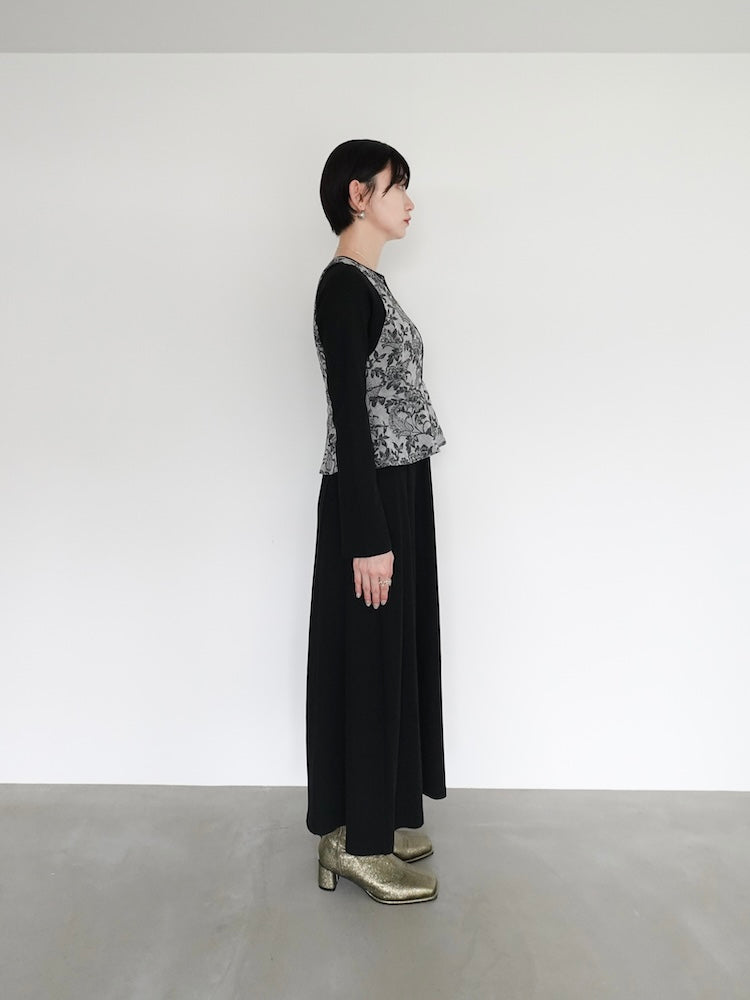 Jacquard Peplum Vest｜ペプラムベスト – MARTE