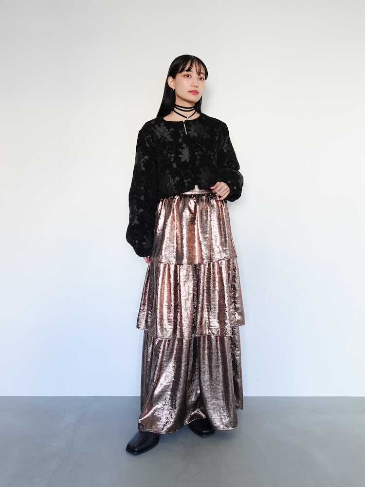 Metallic Tiered Skirt – MARTE