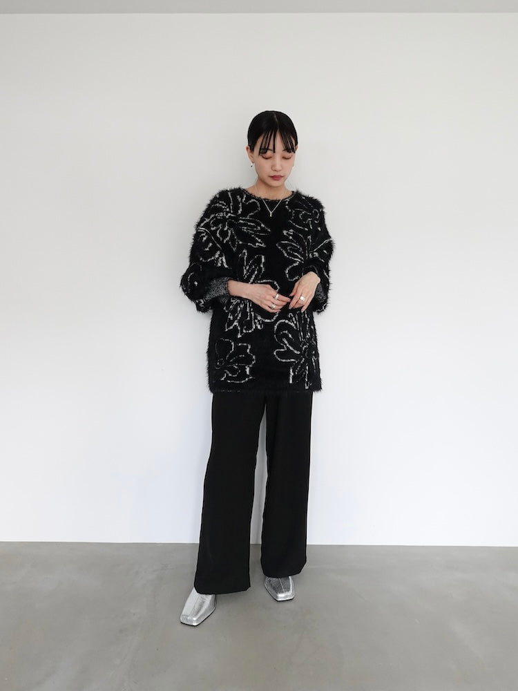 値下げ！MARTE Leaf Jacquard Knit marte Leaf Jacquard Knit