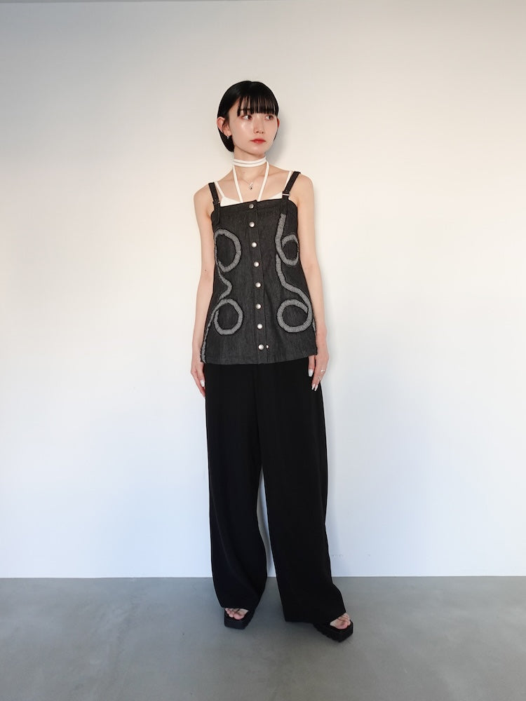 Gathering Tape Denim Bustier｜調節可能なデニムビスチェ – MARTE