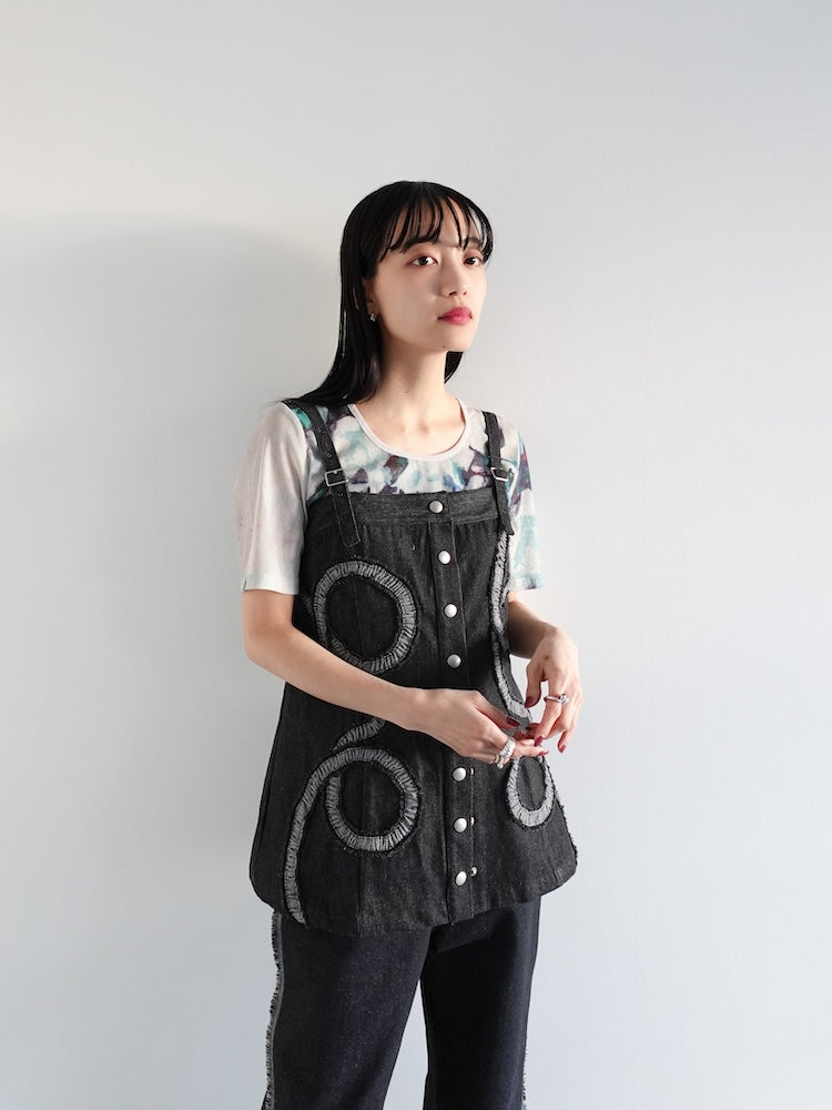 Gathering Tape Denim Bustier｜調節可能なデニムビスチェ – MARTE
