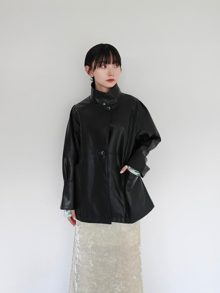 Fake Leather Jacket|レザージャケット – MARTE Fake Leather Jacket|レザージャケット – MARTE