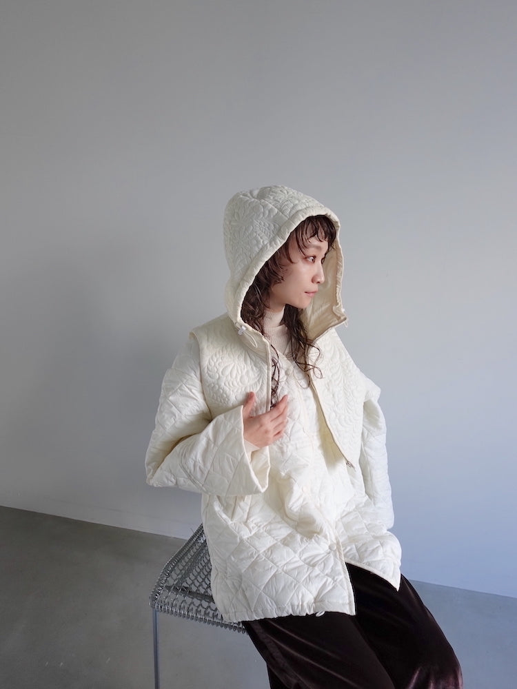 Flower Vest 2way Quilting Coat – MARTE