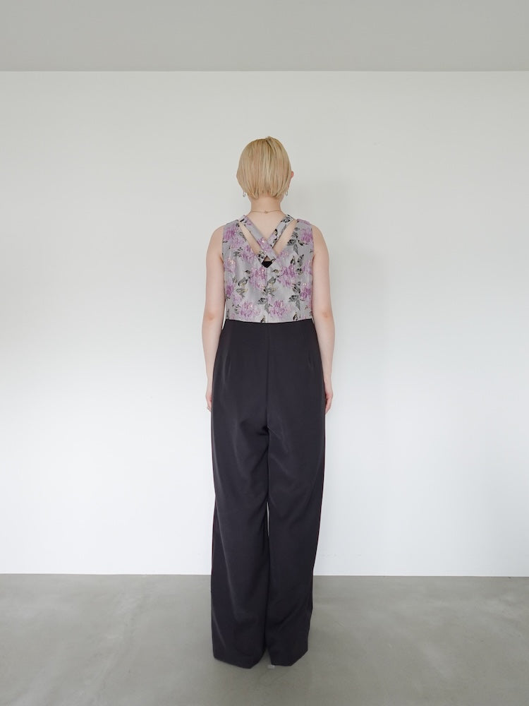 Cross Neck Jacquard Jumpsuits – MARTE