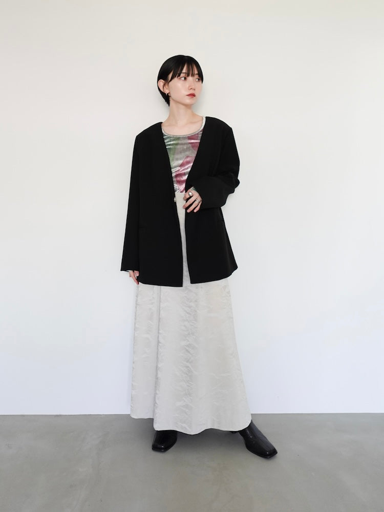 MARTE】sahara/ジャガードカラーレスジャケット/未使用