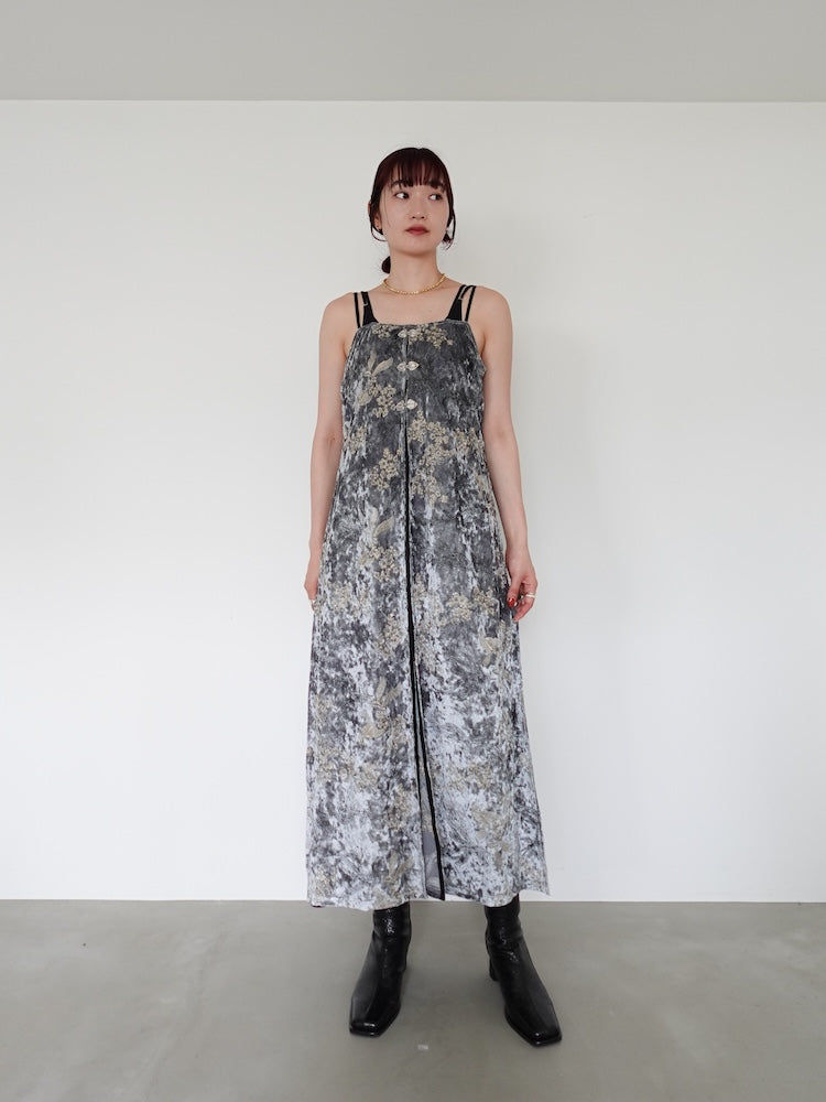 Velour Embroidery Layered Dress｜ベロア刺繍ドレス – MARTE