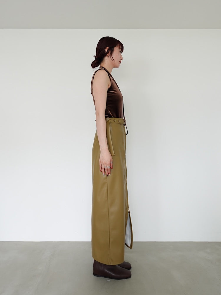 Belt Design Zip Skirt｜フェイクレザースカート – MARTE