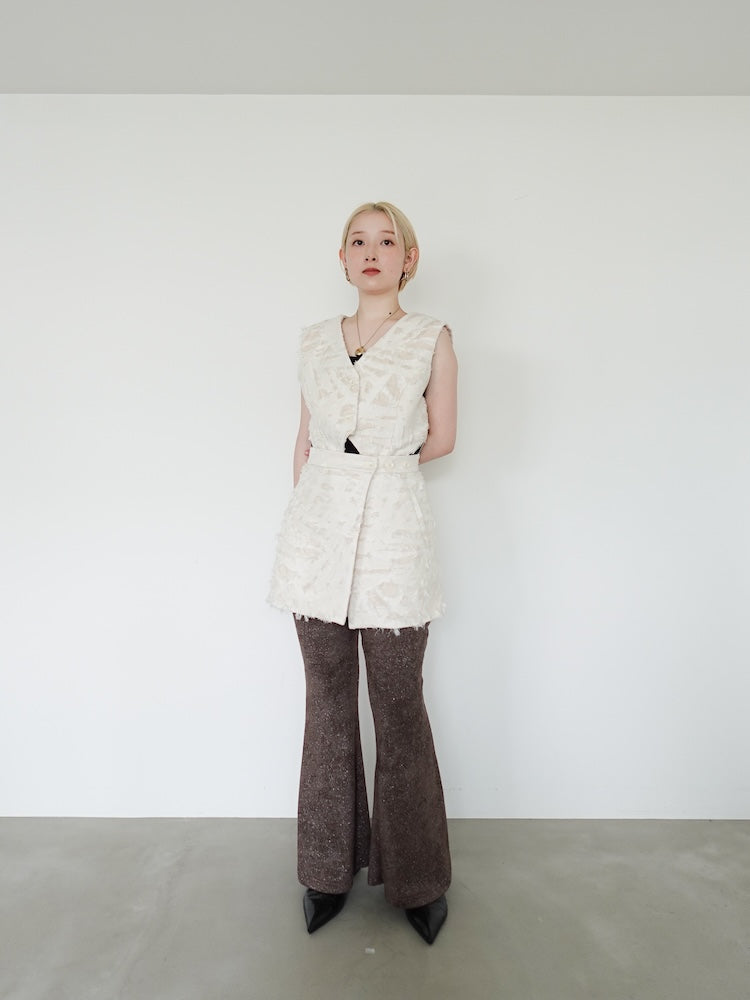 Glitter Velour Stretch Pants｜ストレッチフレアパンツ – MARTE