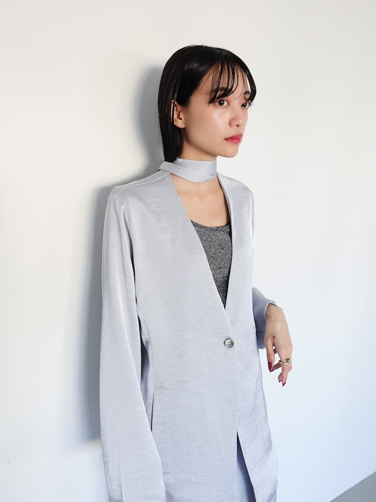 Long Tie Satin Jacket｜ロングタイサテンジャケット – MARTE