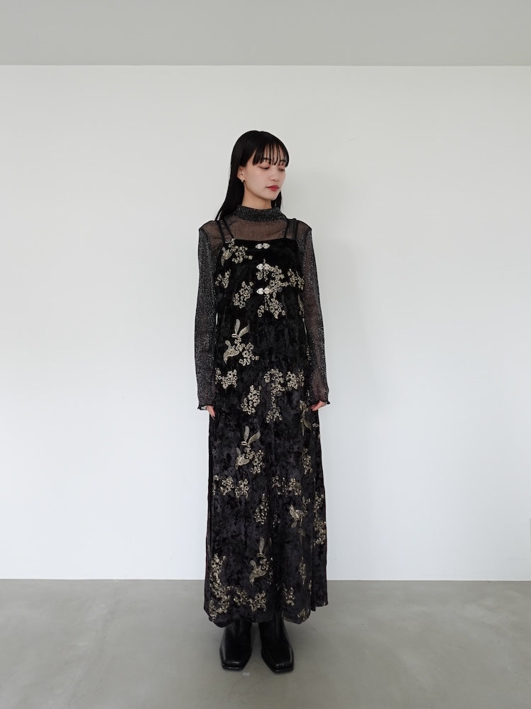 10月頃 お届け】Velour Embroidery Layered Dress – MARTE
