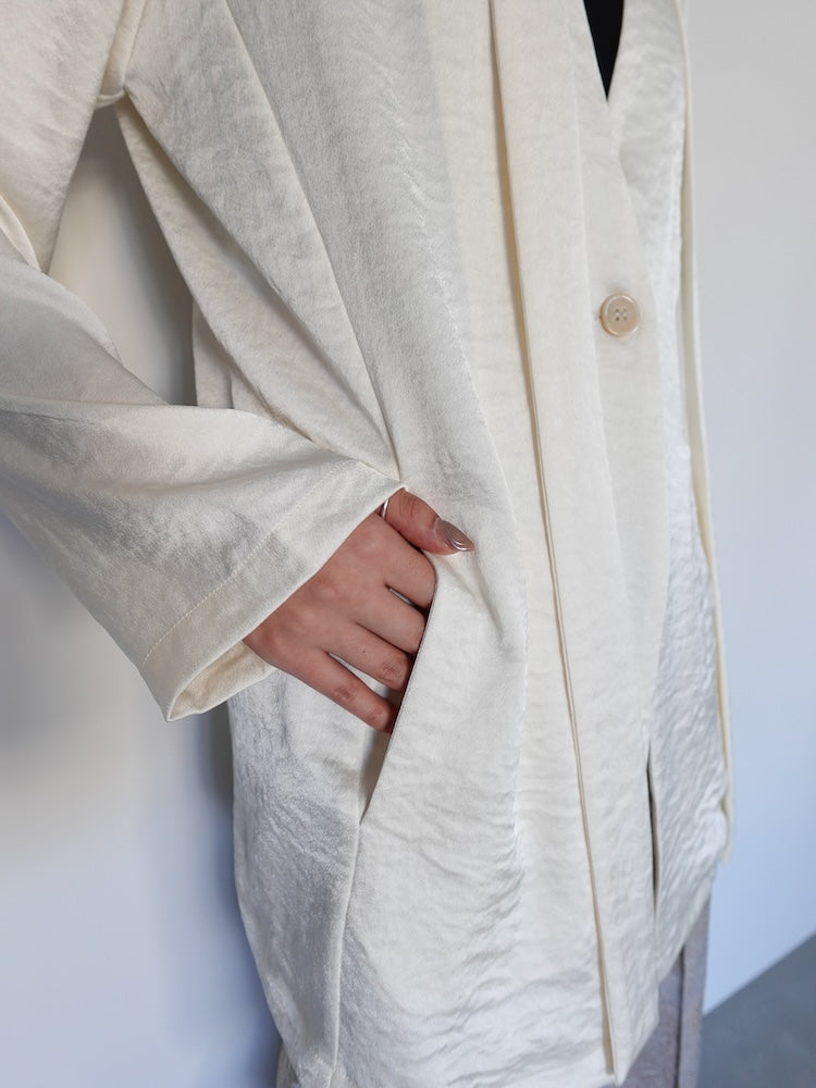 sahara/marte 【Long Tie Satin Jacket】 Long Tie Satin Jacket｜ロングタイサテンジャケット – MARTE