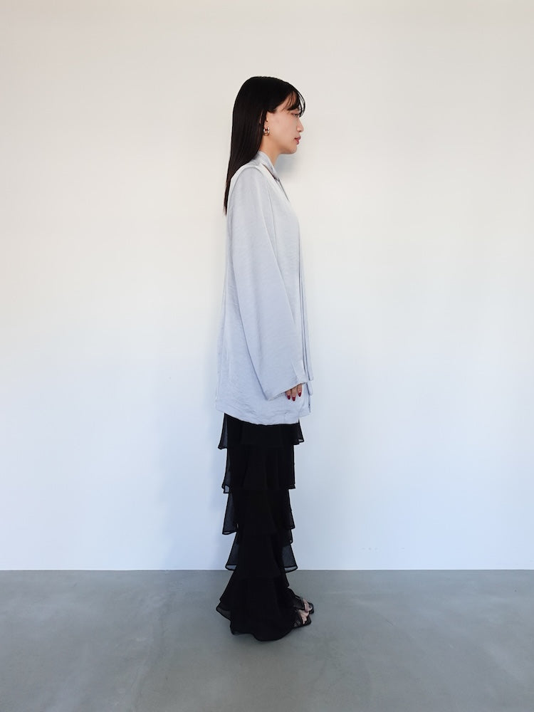 Long Tie Satin Jacket｜ロングタイサテンジャケット – MARTE