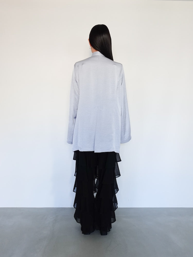 Long Tie Satin Jacket｜ロングタイサテンジャケット – MARTE