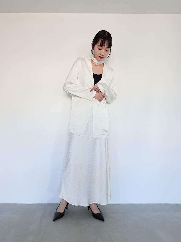 Long Tie Satin Jacket｜ロングタイサテンジャケット – MARTE