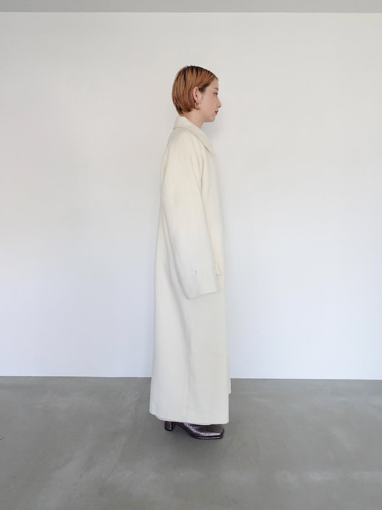 【極美品】leur logette ロングコート　ホワイト　2way Curve Design Wool Coat｜ウールロングコート – MARTE