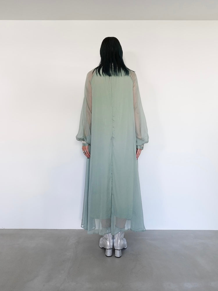 Cord Embroidery Long Dress｜結婚式やお呼ばれに｜シフォンワンピース – MARTE