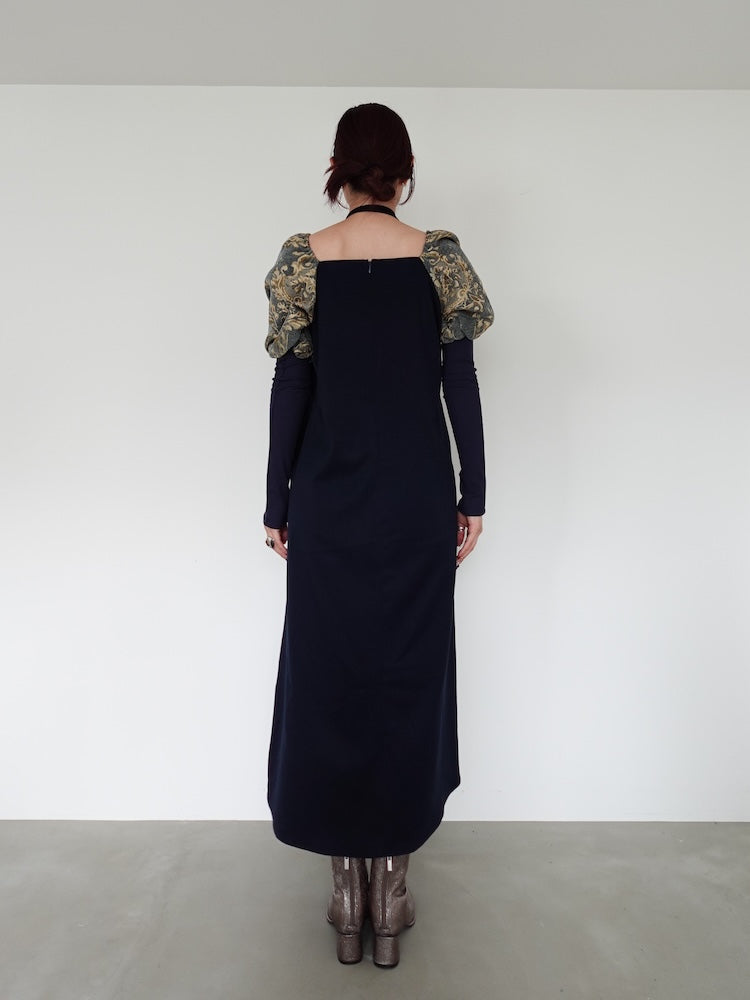 Jacquard Bud Sleeve Dress｜結婚式やお呼ばれドレス｜ジャガード