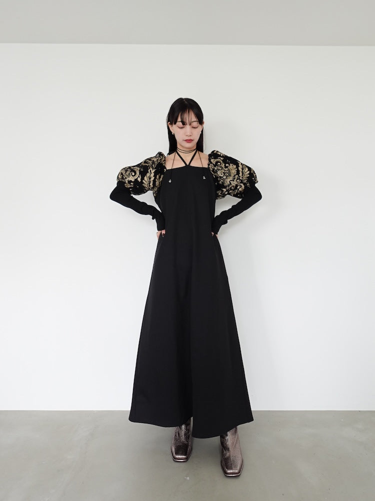 Jacquard Bud Sleeve Dress｜結婚式やお呼ばれドレス｜ジャガード