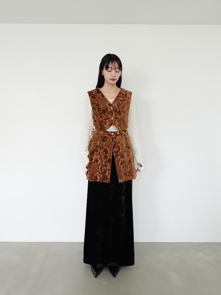 Crash Velour Long Skirt｜ベロアロングスカート – MARTE