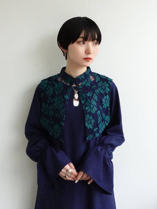 Flower Collar Dress｜花柄つけ襟ドレス – MARTE