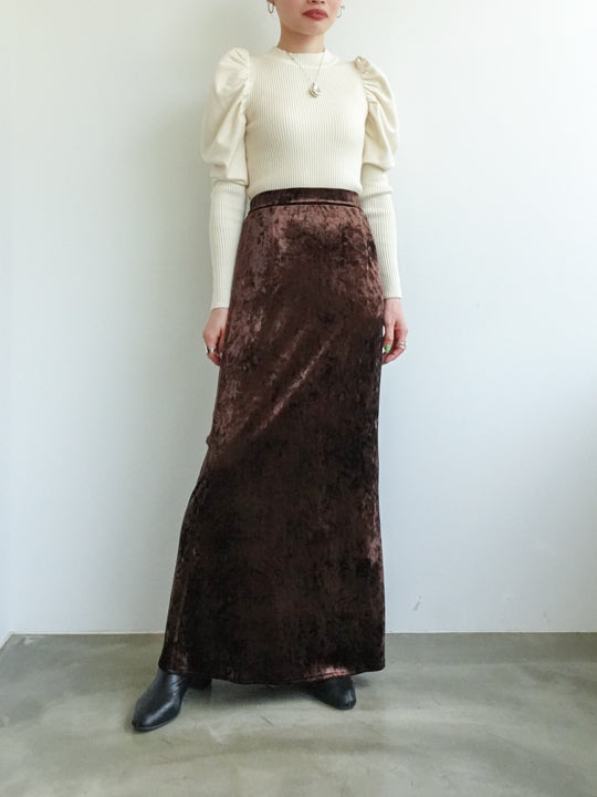 Velvet Long Skirt｜ベロアロングスカート – MARTE