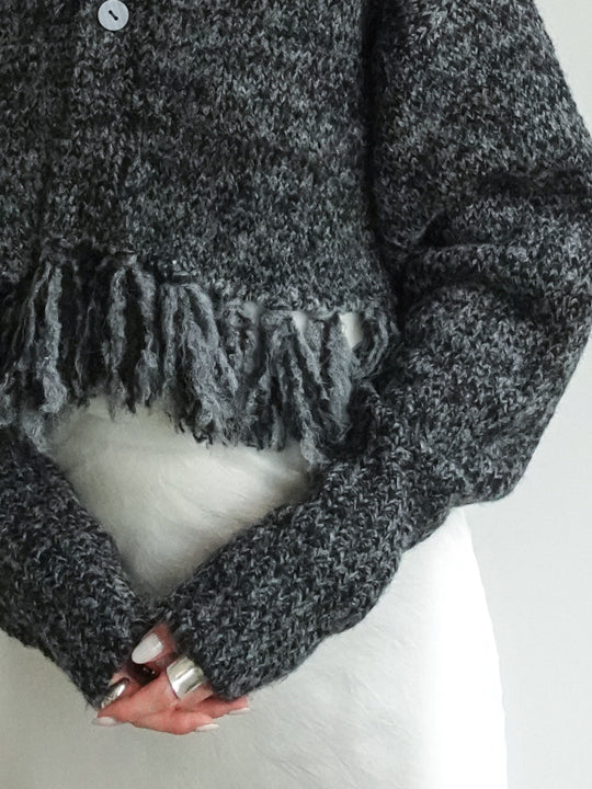 Fringe Knit Cardigan｜フリンジニットカーディガン – MARTE