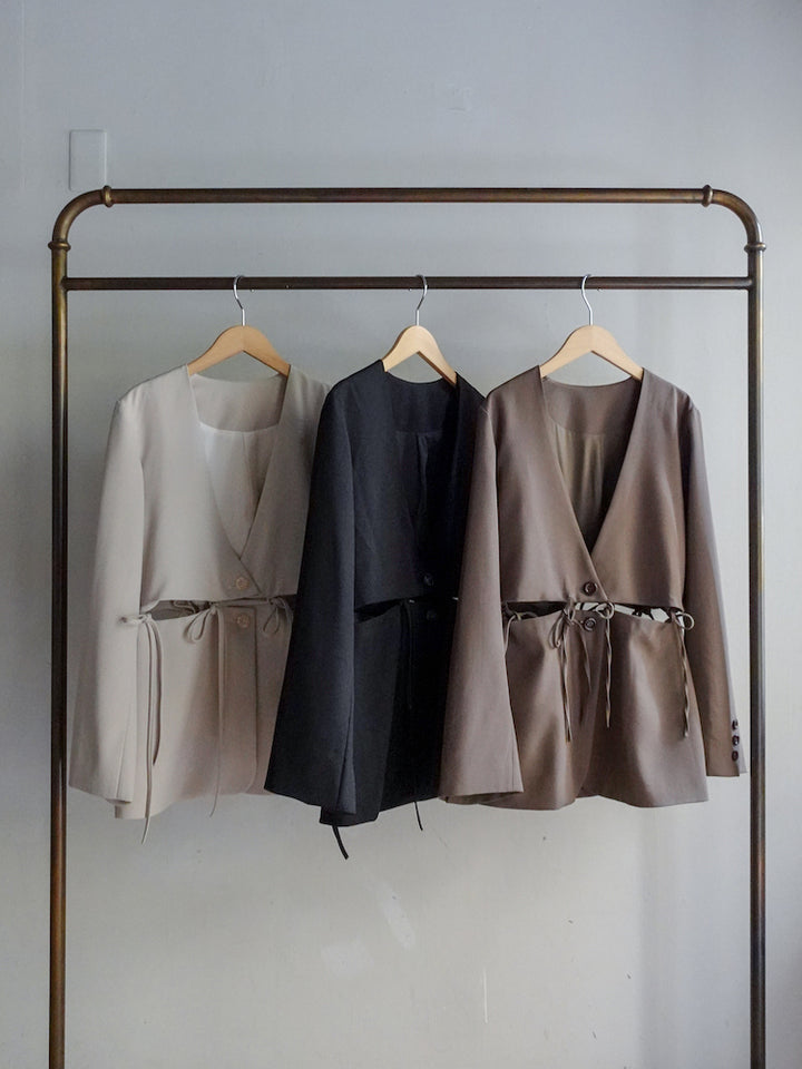 【Web限定】2way Collarless Jacket