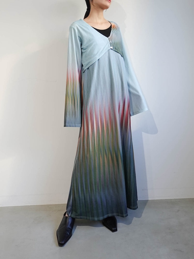 Art Line Print 2piece Dress｜アートライン柄セパレートワンピース