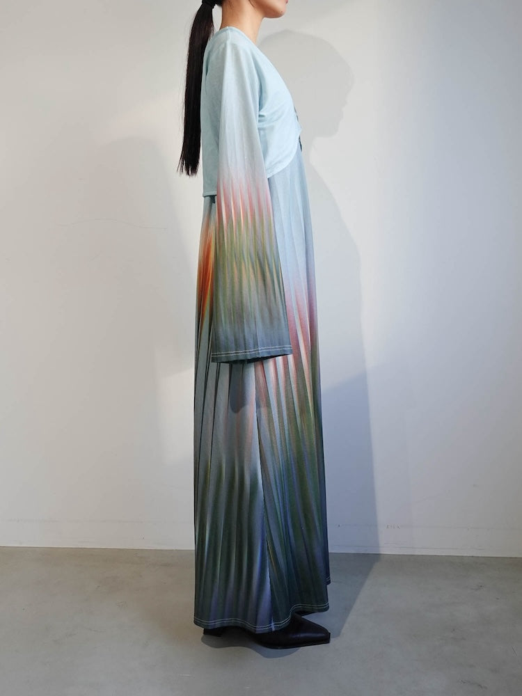 Art Line Print 2piece Dress｜アートライン柄セパレートワンピース