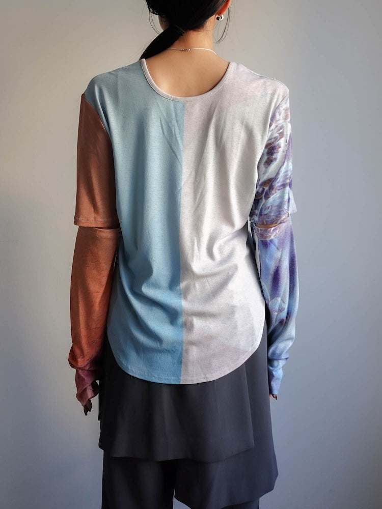 2way Sleeve Art Print Top｜2wayアート柄トップス – MARTE