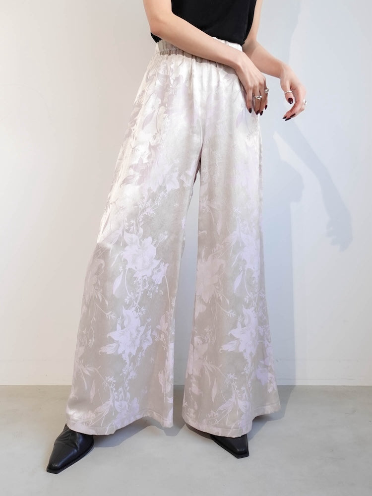Satin Jacquard Pants｜サテンジャガード織りパンツ – MARTE