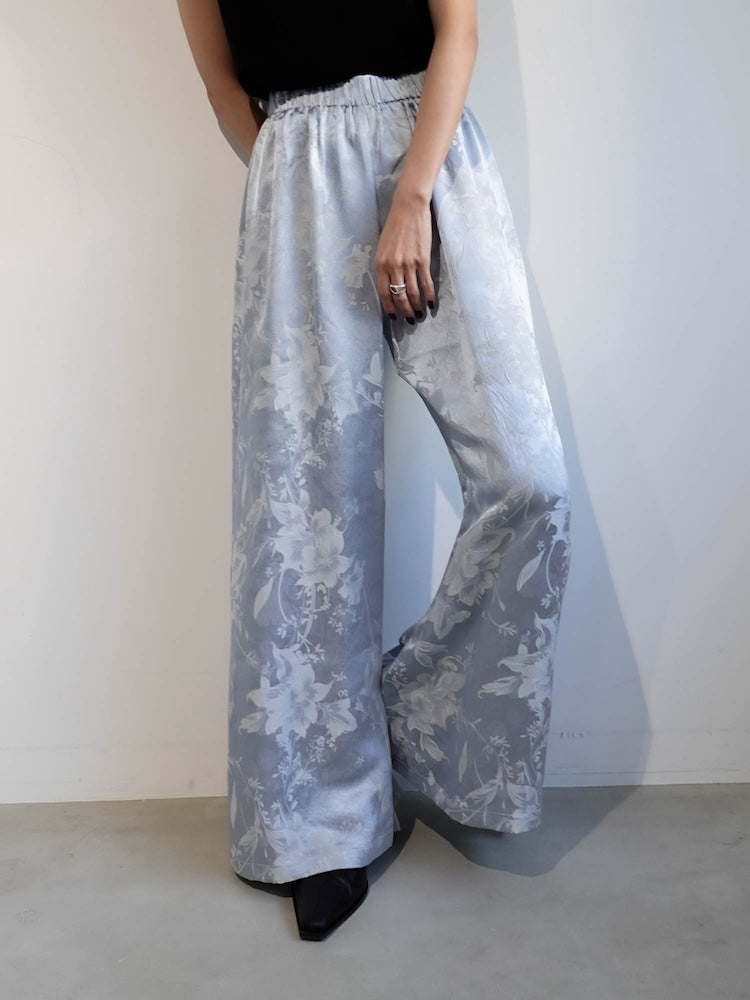 Satin Jacquard Pants｜サテンジャガード織りパンツ – MARTE