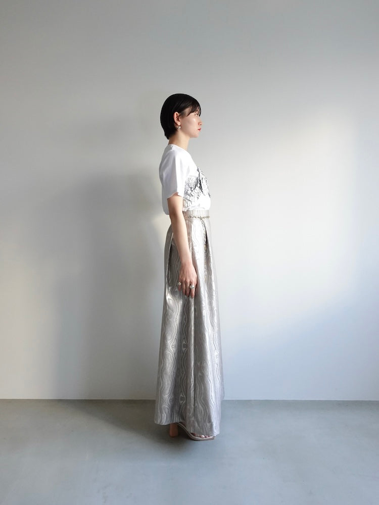 MARTE Tulle Tape Design Tee トップス